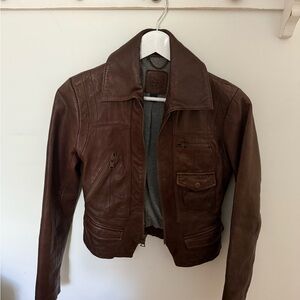 Banana Republic Dark Brown Leather Jacket